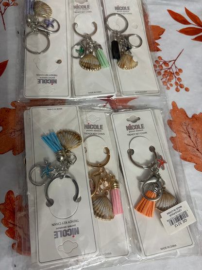 Shell and Charm Keychains