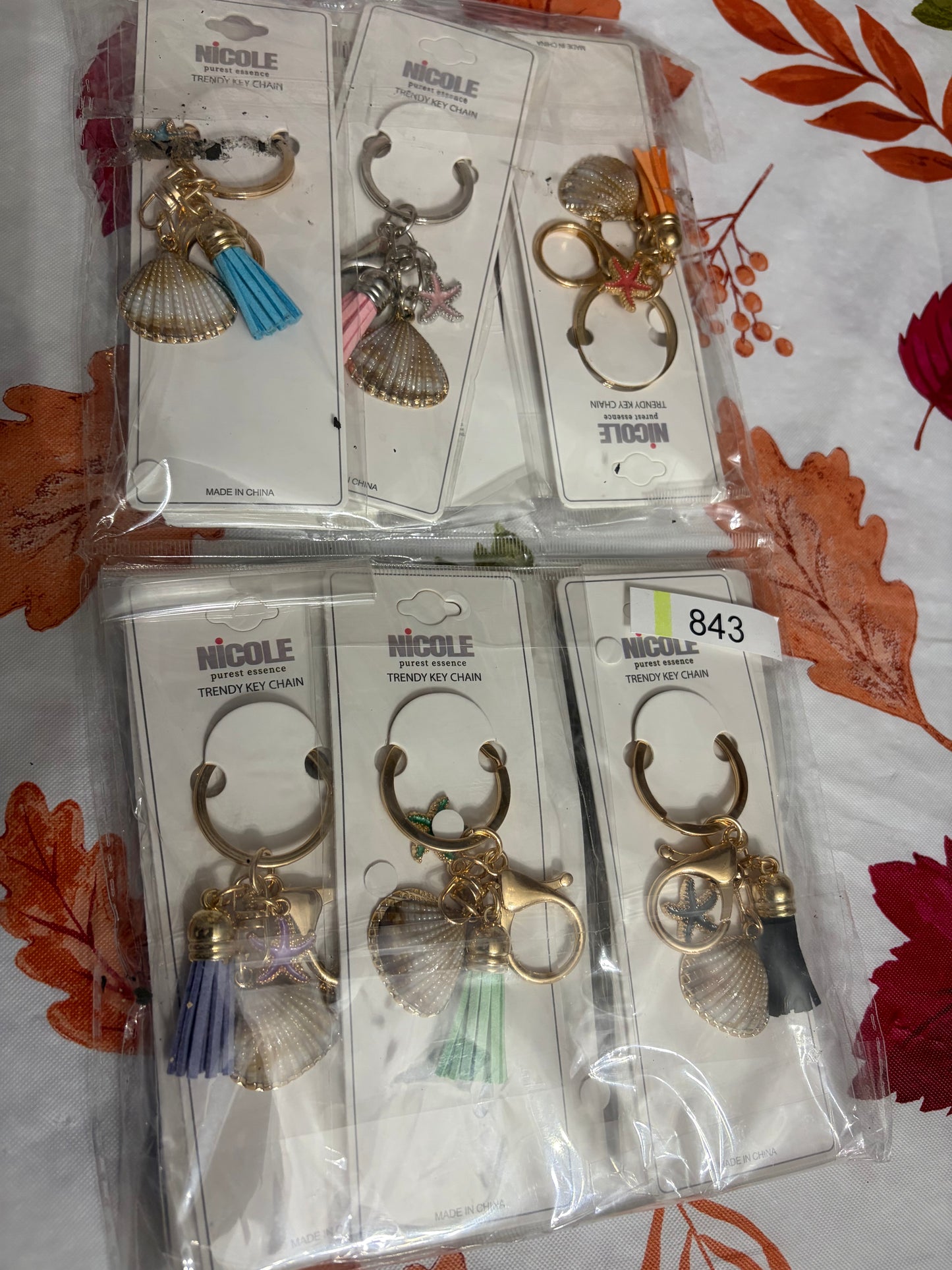 Shell and Charm Keychains