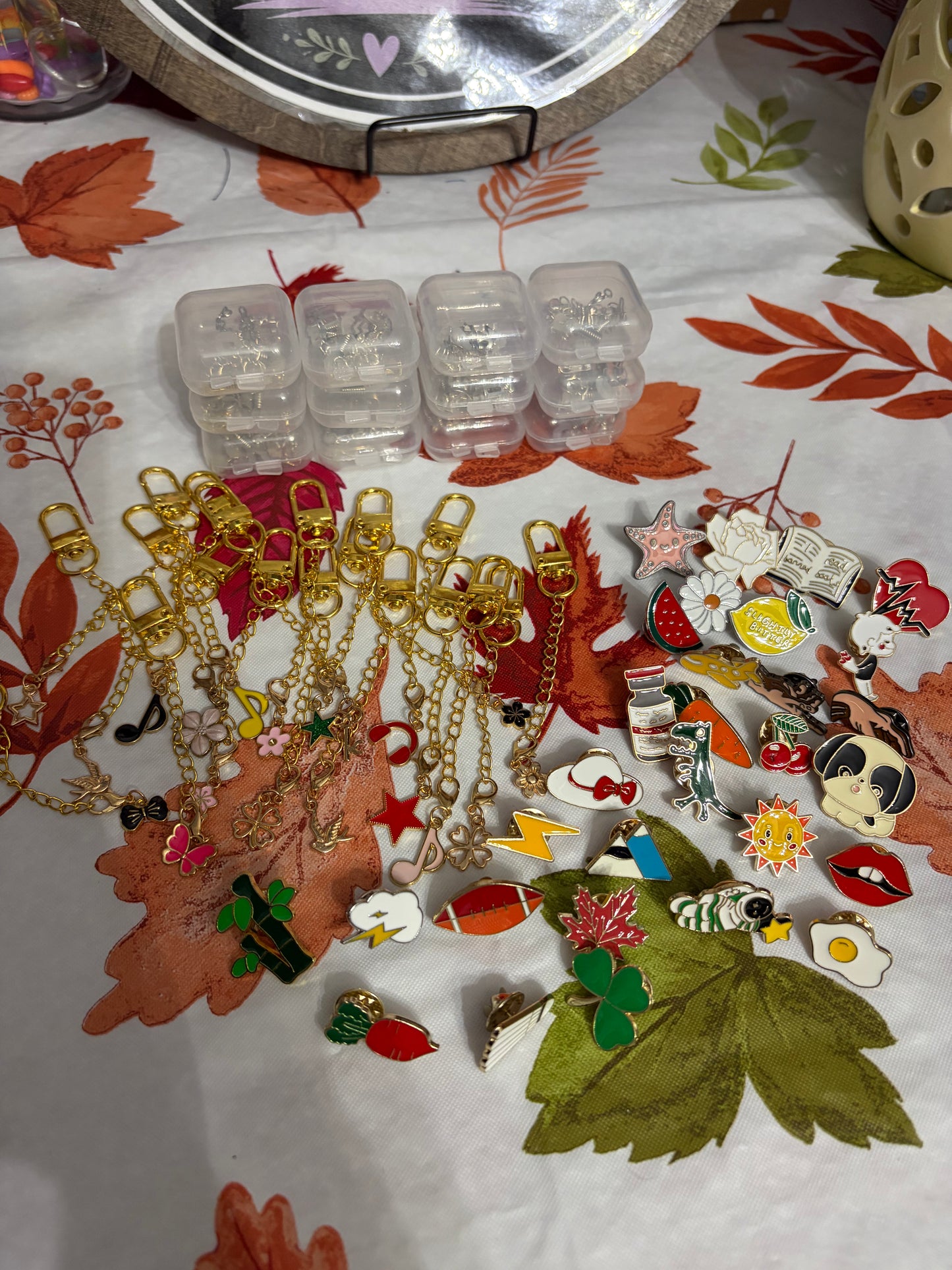 Charms, Pins & Earbud Holders