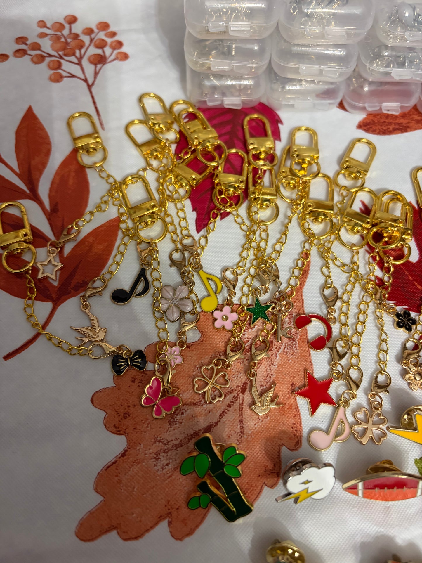 Charms, Pins & Earbud Holders