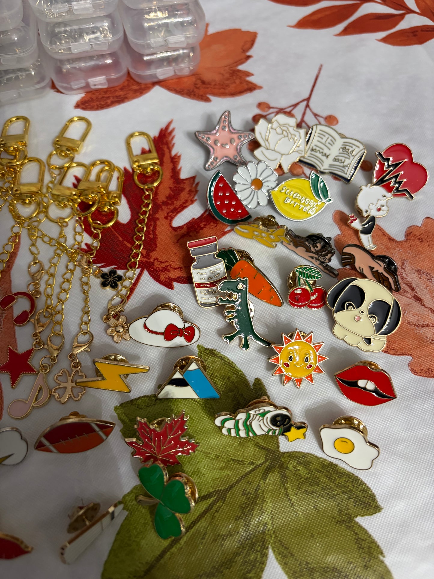 Charms, Pins & Earbud Holders